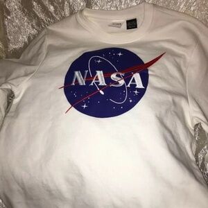 NASA Graphic Sweatshirt with Embroidery NWOT